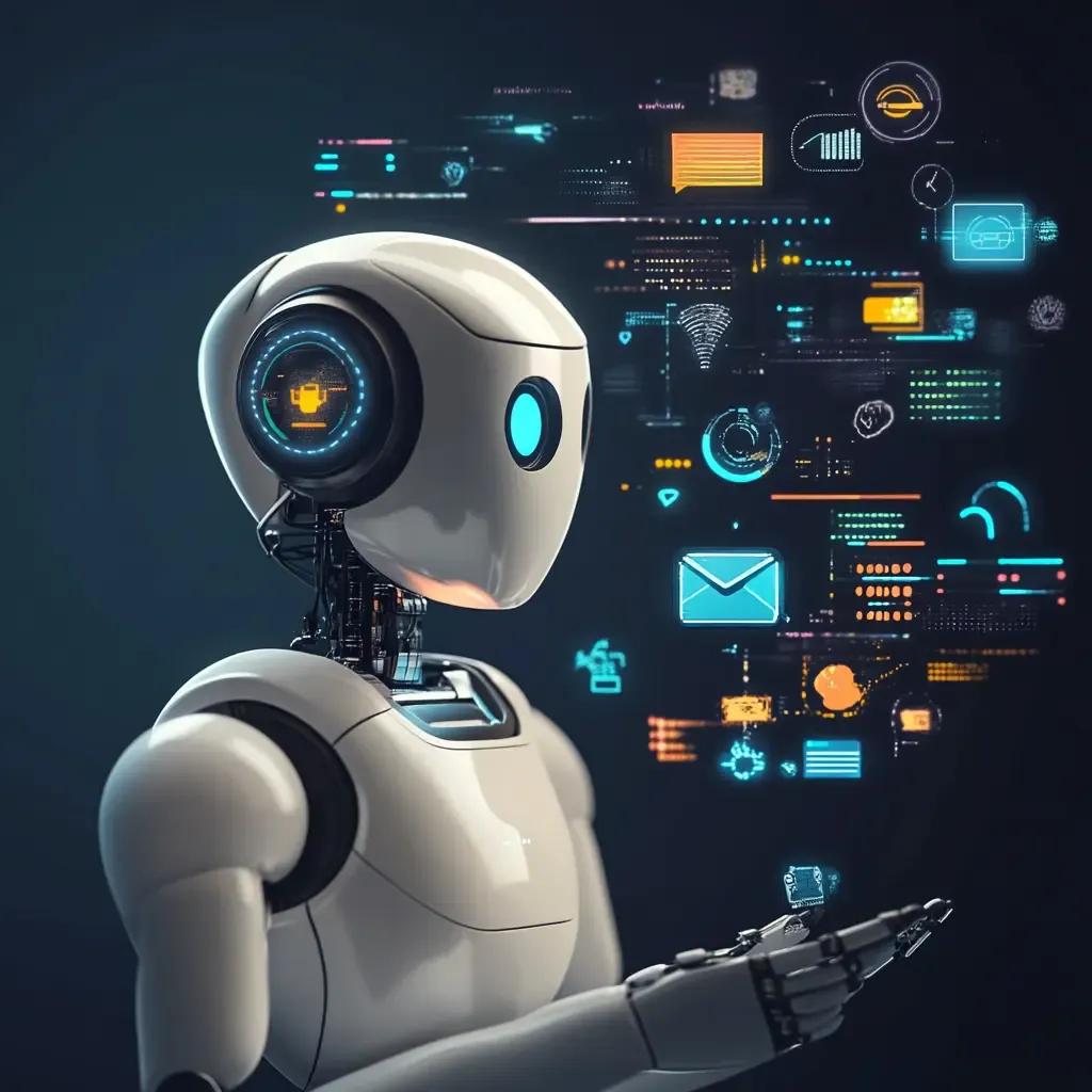 AI chatbot demonstrating features and tasks supported by AI agents