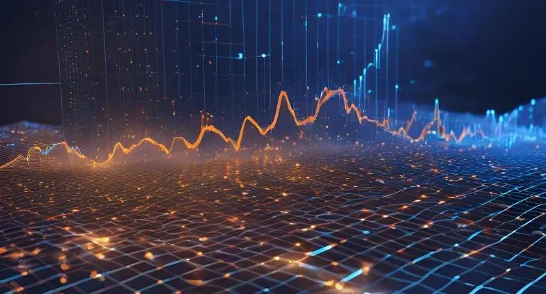 Dashboard visual highlighting an anomaly in data trends using anomaly detection