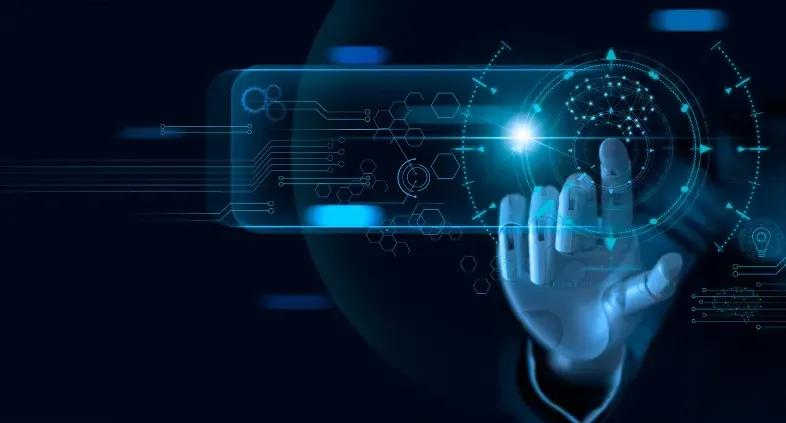 AI robot interacting with a digital interface for auditing model bias