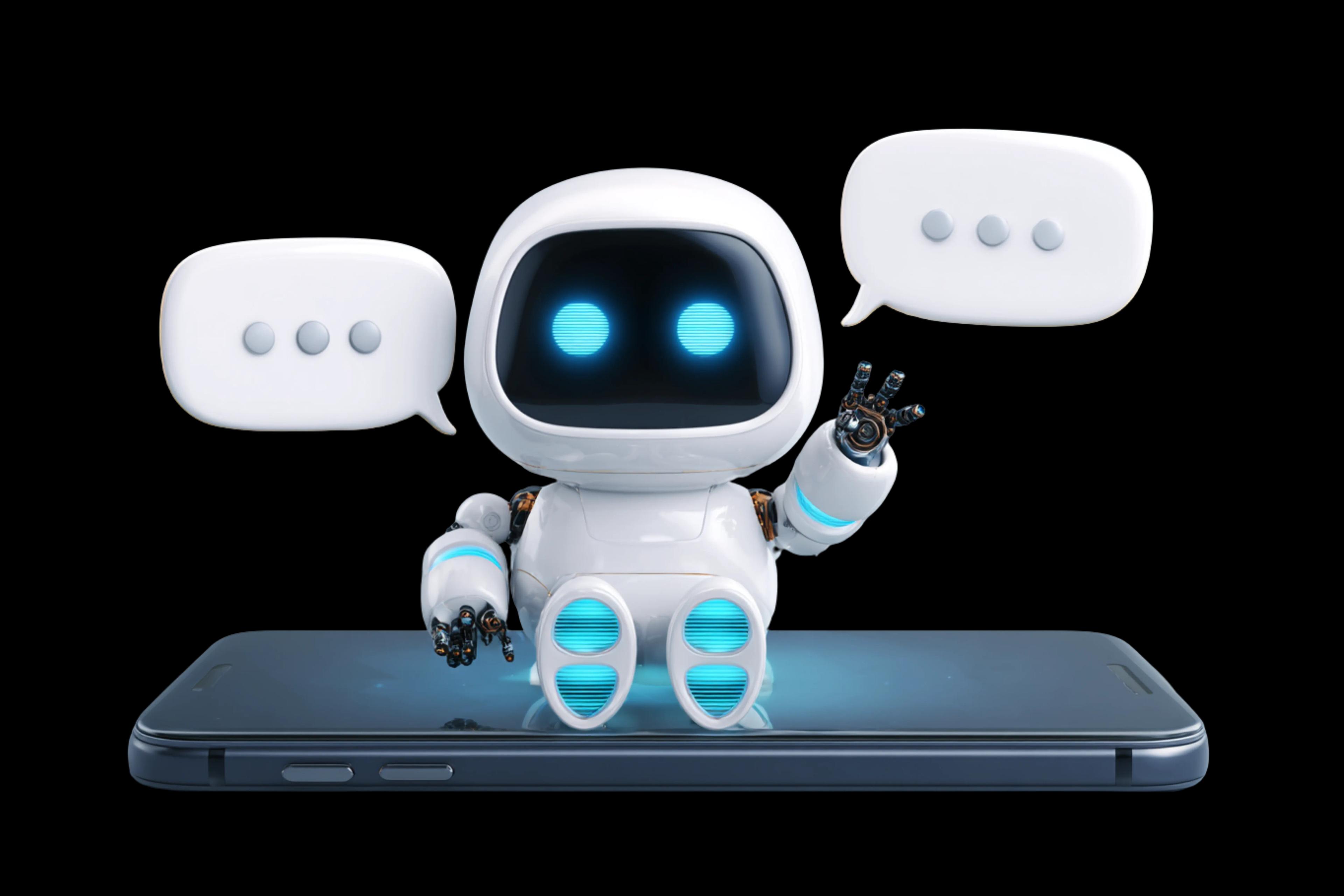 AI chatbot displayed on a smartphone, representing the future shift toward agentic AI systems.